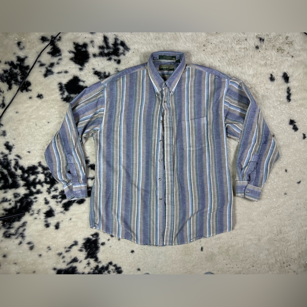 Loafers by James Reed Men's 90s Vintage Button Down Shirt Size XL
